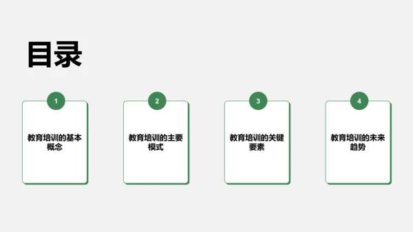 绿色商务风教育培训知识科普PPT模板