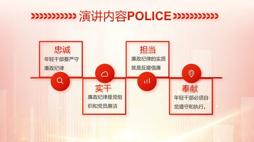 红色大气公安警察工作总结计划PPT