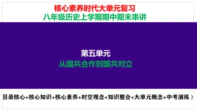 第五单元 从国共合作到国共对立 核心素养时代大单元复习课件