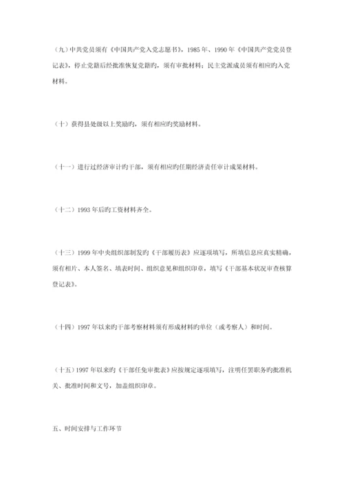 干部档案审核工作专题方案.docx