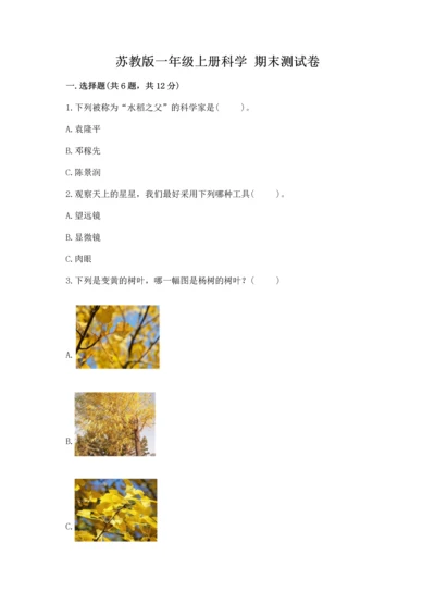 苏教版一年级上册科学 期末测试卷及完整答案一套.docx