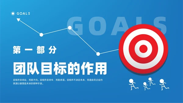 红蓝简约商务风团队目标培训PPT课件