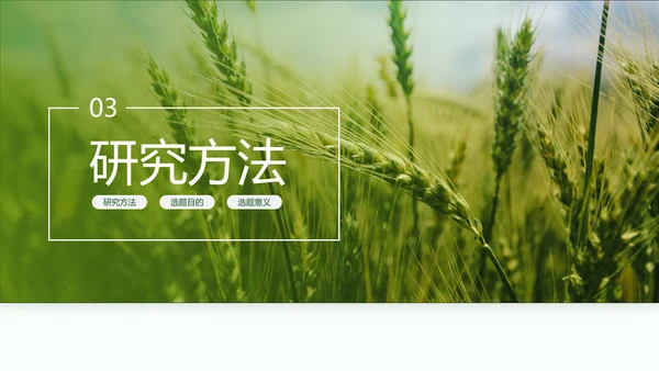 现代农业与资源环境农业大学毕业答辩PPT模板