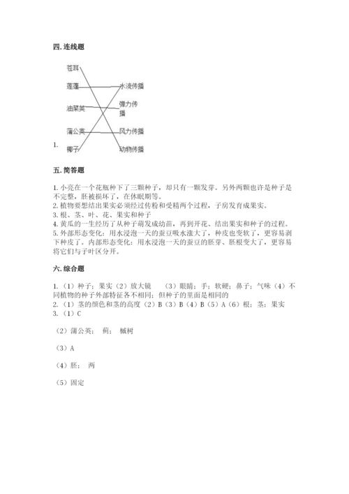 科学四年级下册第一单元《植物的生长变化》测试卷附答案（能力提升）.docx