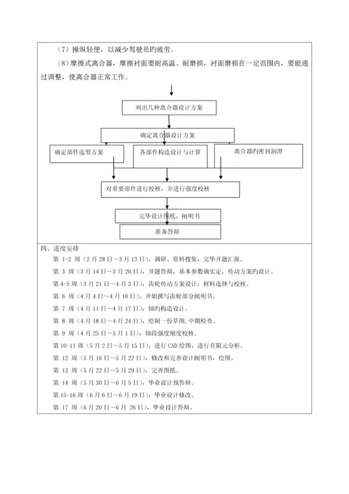 汽车离合器设计方案.docx