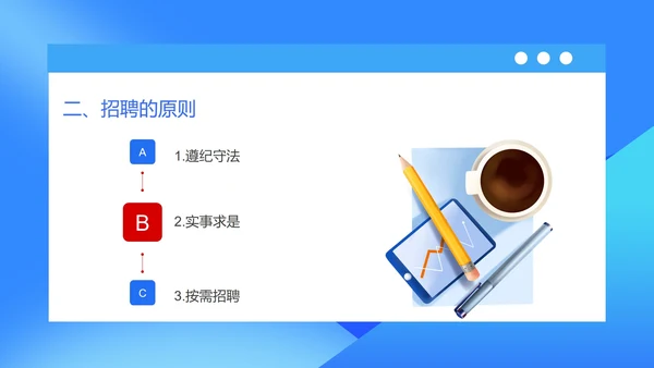 蓝色扁平风人事专员职场入职技能规范培训PPT模板