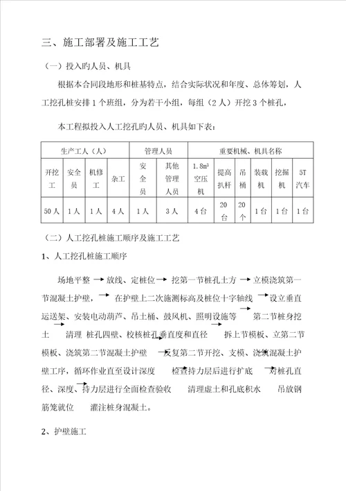 人工挖孔桩安全专项综合施工专题方案