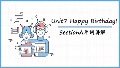 Unit7 Happy birthday.词汇教学课件（新人教七上Unit7）