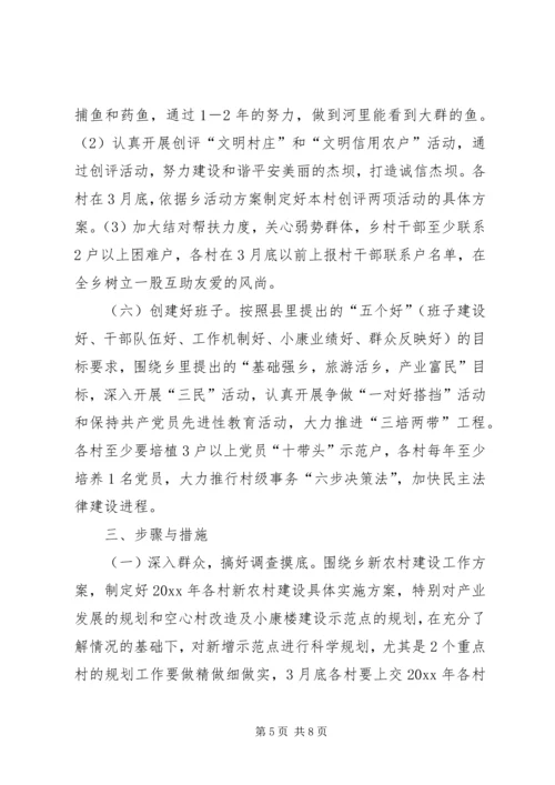 乡镇社会注意新农村建设工作方案.docx