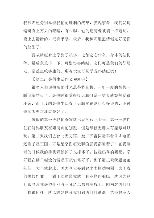 暑假生活作文600字.docx