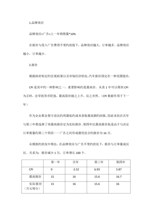 2023年经济学沙盘汽车A实验报告.docx