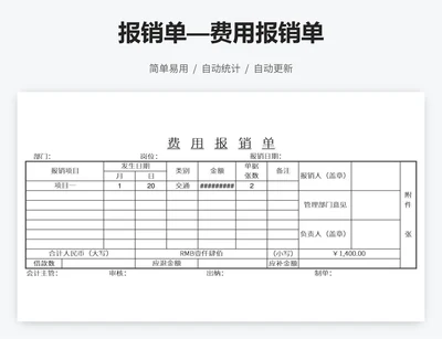 报销单—费用报销单