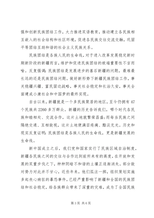 学习新疆维稳精神心得体会.docx