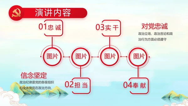 请党放心强国有我主题教育动态PPT