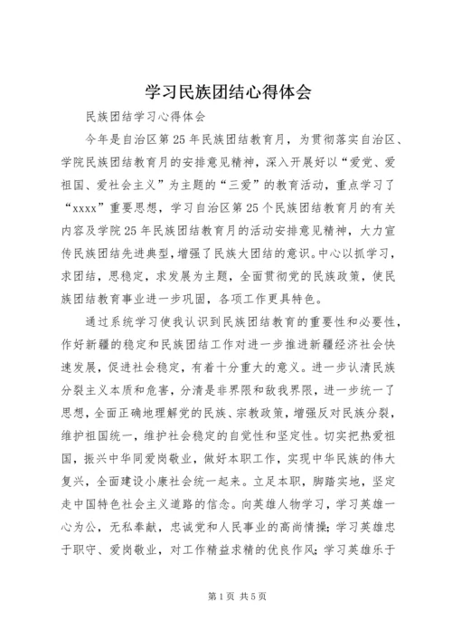 学习民族团结心得体会 (7).docx