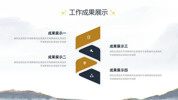 灰色简约水墨鎏金风工作汇报季度工作总结述职报告PPT