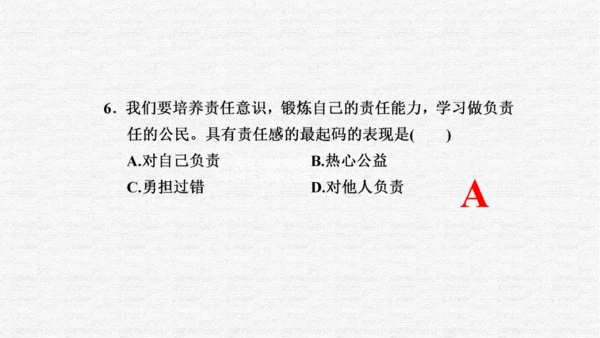 第六课责任与角色同在（期末高效复习示范课件45张PPT )