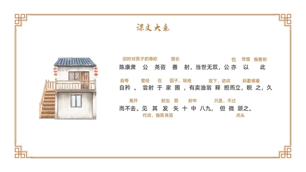 卡通古风七年级语文下册卖油翁教学课件PPT初中语文七年级下册课件