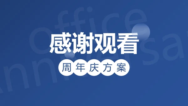 简约高级蓝色公司周年庆活动策划PPT模板