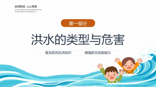 汛期洪灾落水自救知识培训PPT课件