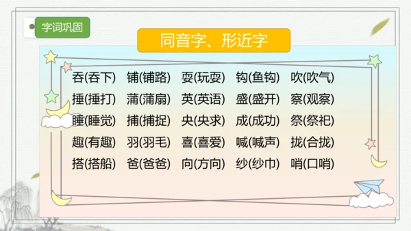 部编版语文三年级上册第五单元复习 课件