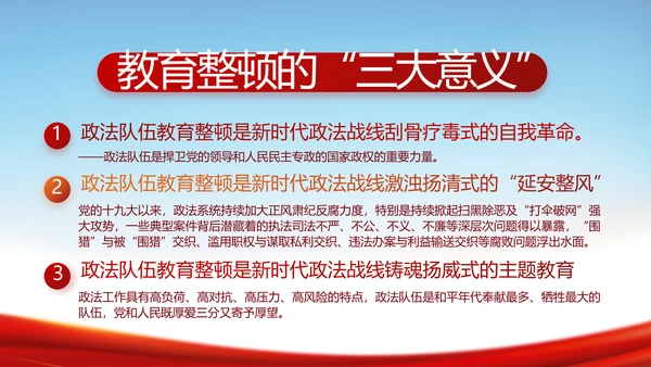 全国开展政法队伍教育整顿党课PPT