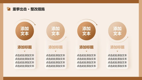 棕色简约风违规吃喝专项整改专题工作汇报PPT模板