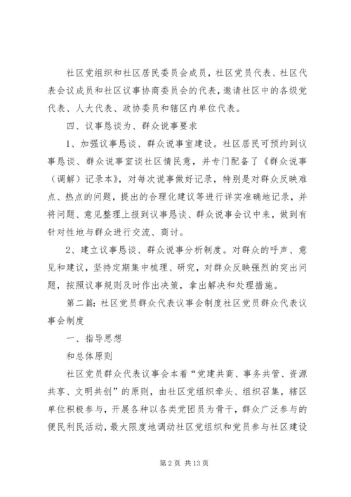 社区党员群众代表议事恳谈.docx