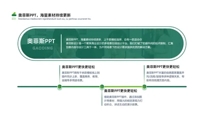 商务风绿色列表时间轴3项PPT