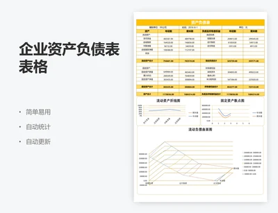 企业资产负债表表格