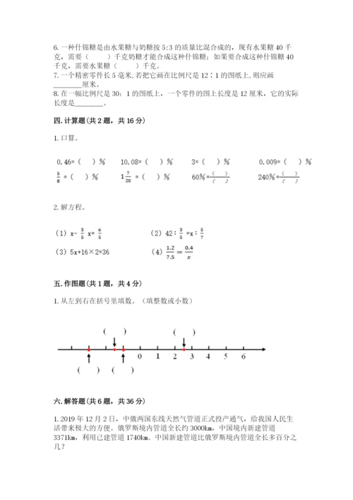 景泰县六年级下册数学期末测试卷最新.docx