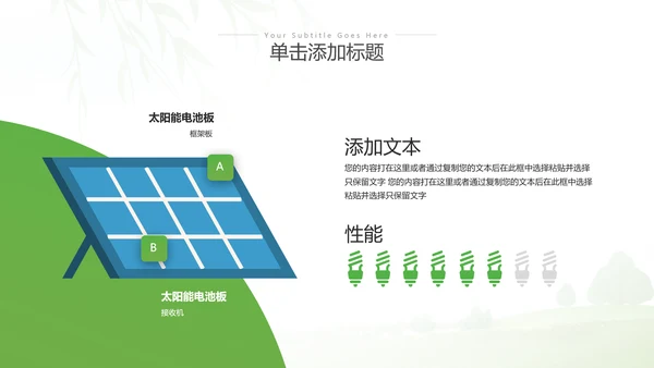 清新绿色全国节能宣传周和低碳日活动环保PPT