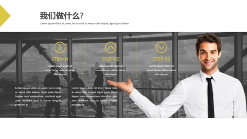 欧美版式现代风公司简介商务动态PPT模板