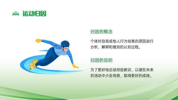 绿色简约运动心理学说课课件PPT模板