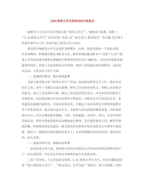 精编之政务公开日宣传活动小结范文.docx