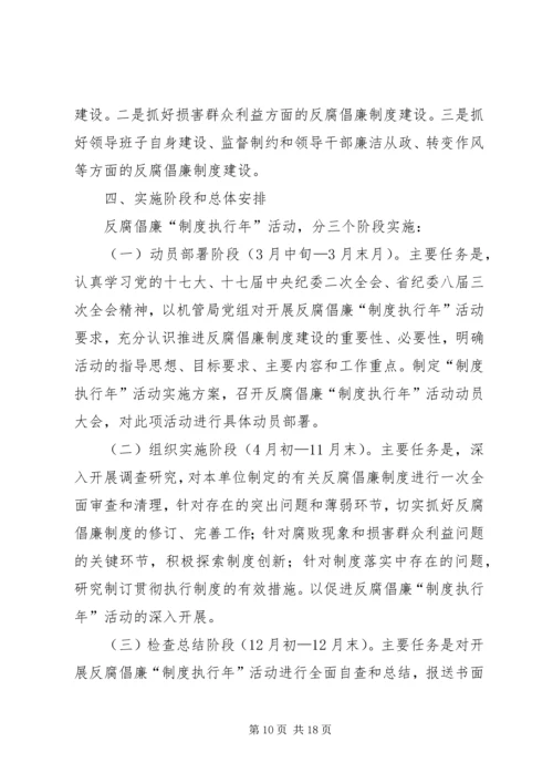 财政局反腐倡廉制度执行年活动方案.docx