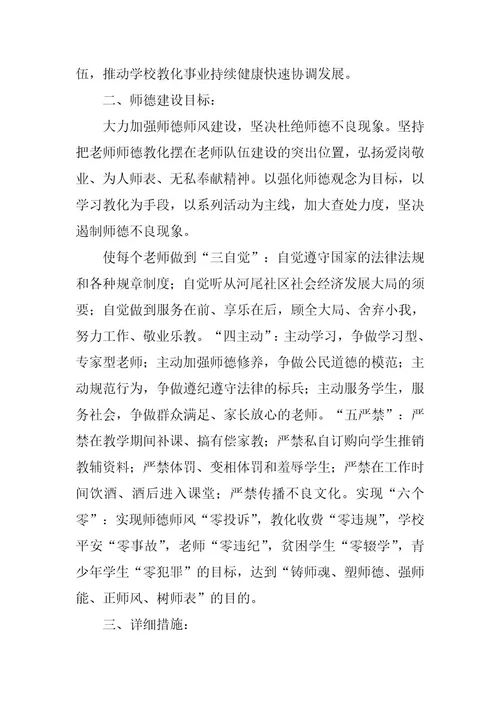 2023年教师师德师风工作计划