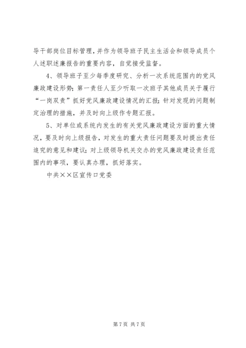 机关党风廉政建设责任书.docx