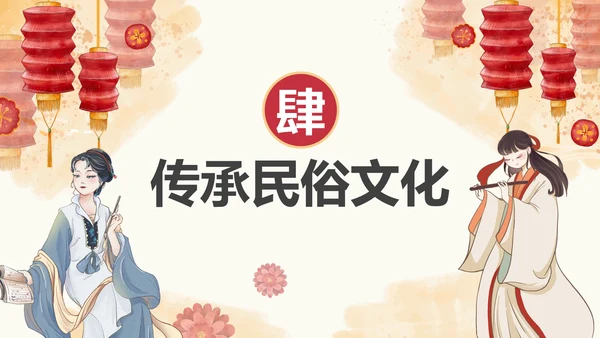 中国风传统民俗主题介绍PPT模板