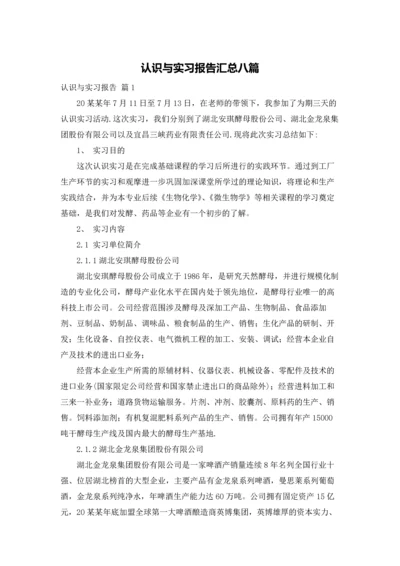 认识与实习报告汇总八篇.docx
