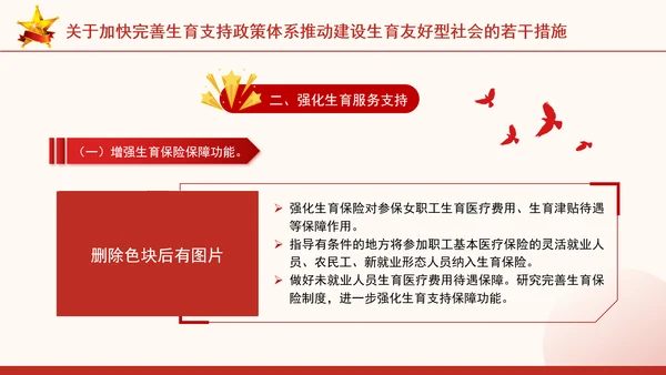 关于加快完善生育支持政策体系推动建设生育友好型社会的若干措施全文学习PPT