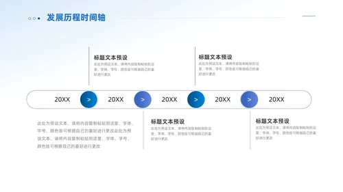商务通用公司发展历程时间轴图表PPT