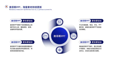 商务风白色循环关系4项PPT单页