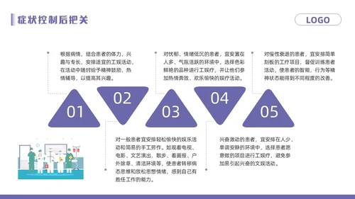 紫色卡通精神科病房安全管理PPT模板宣传PPT动态PPT