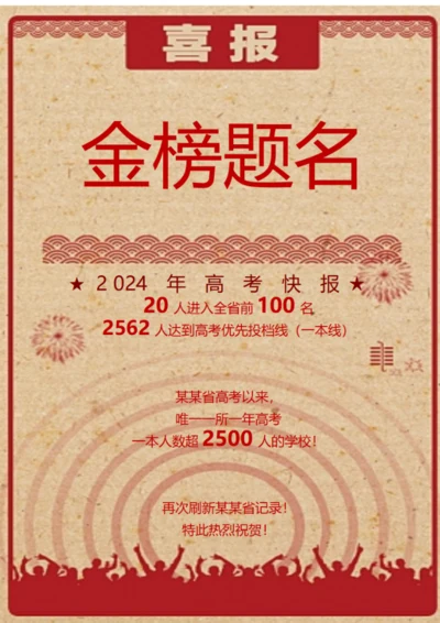 高考金榜题名光荣榜