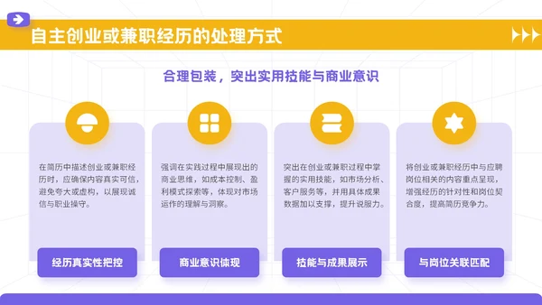 紫色3D立体风大学生个人简历模板