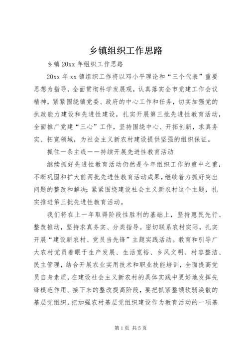 乡镇组织工作思路.docx