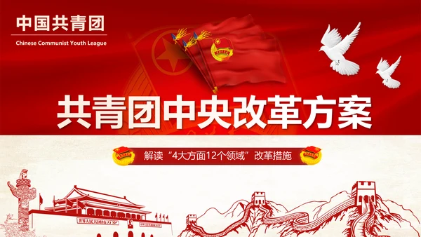 中国共青团中央改革方案学习教育党课PPT