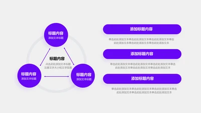 关系页-紫色简约风3项循环矩阵关系图