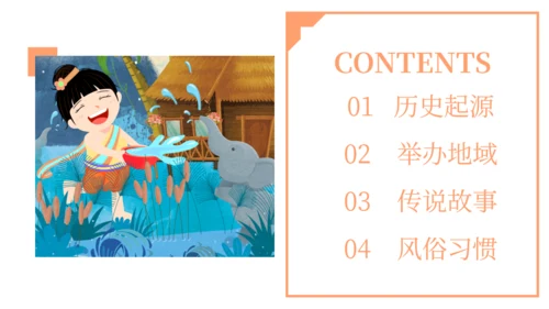 泼水节习俗介绍傣族通用PPT模版